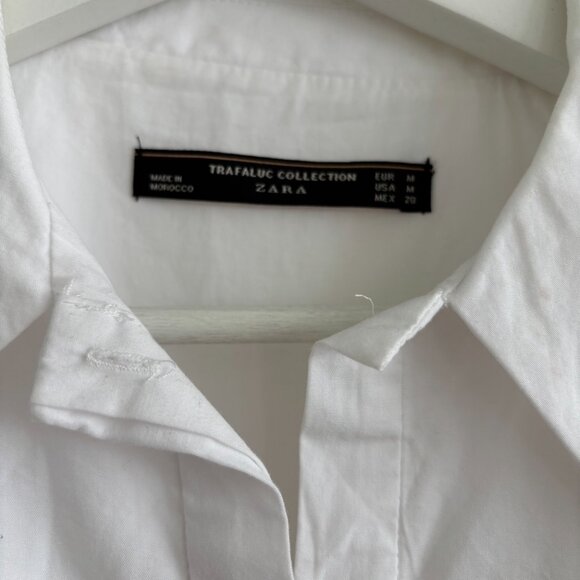 White Zara Ruffled Off-Shoulder Blouse - Medium - Picture 4 of 7